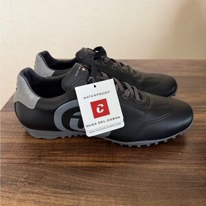 Duca Del Cosma Men's Black Waterproof Golf Sneakers